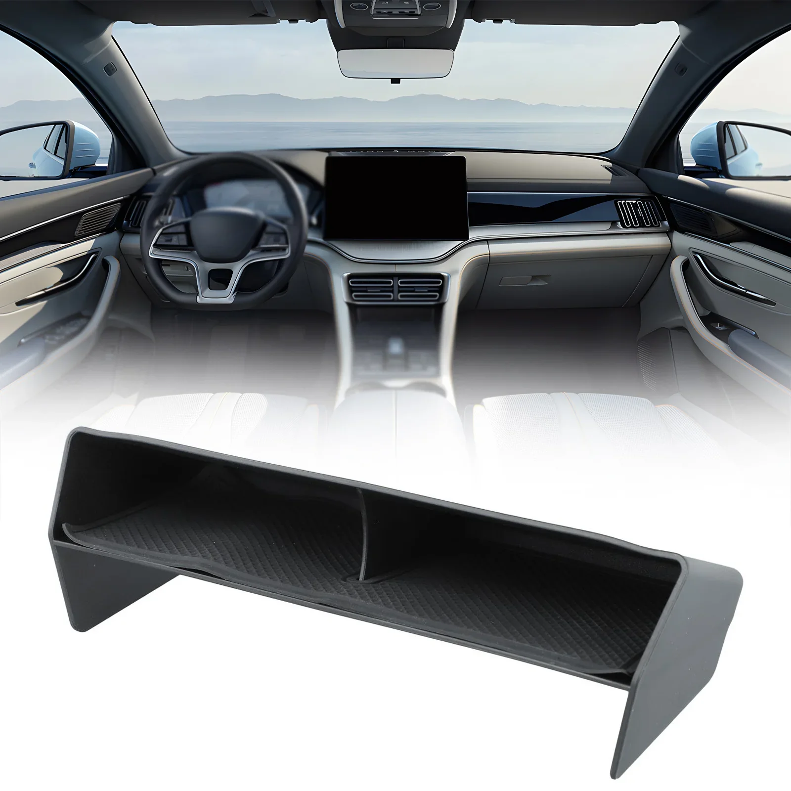 

2024 2025 Уплотнение ящика для хранения U Центральная коробка увеличивает место для хранения Материал ABS Прямая замена Простая установка