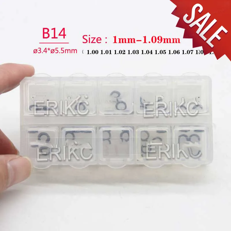 

ERIKC B14 SIZE 1.00 MM-1.09 MM Diesel Fuel Adjusting Shims Injectors 300 PCS /Box for Auto Accessory Injectors