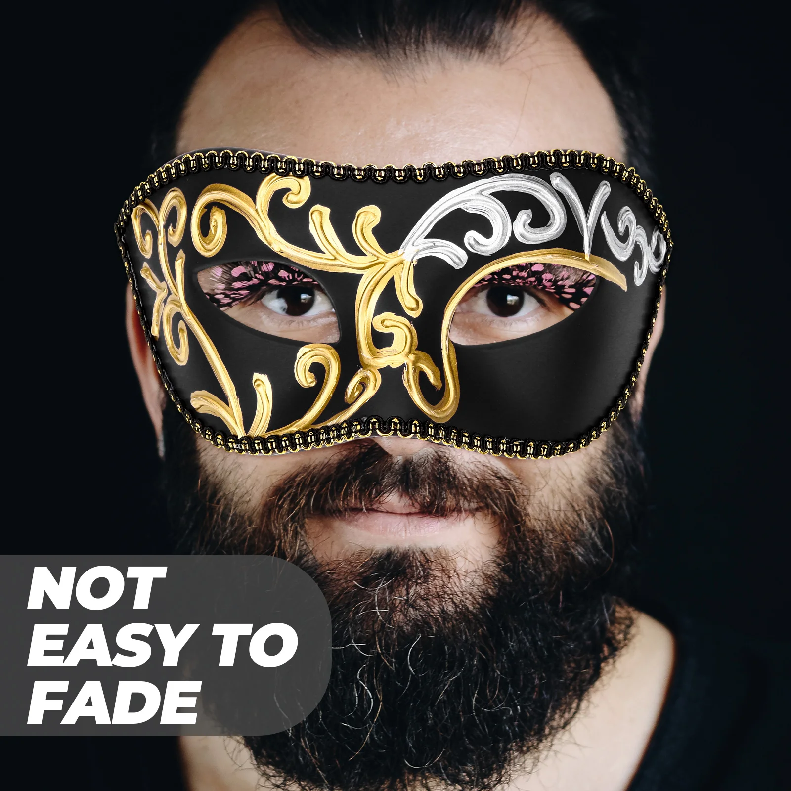 

Half Face Prop Festival Men Dancing Party Mask Prop Supply Cosplay Decorative Mask Party Costume Halloween Accessory