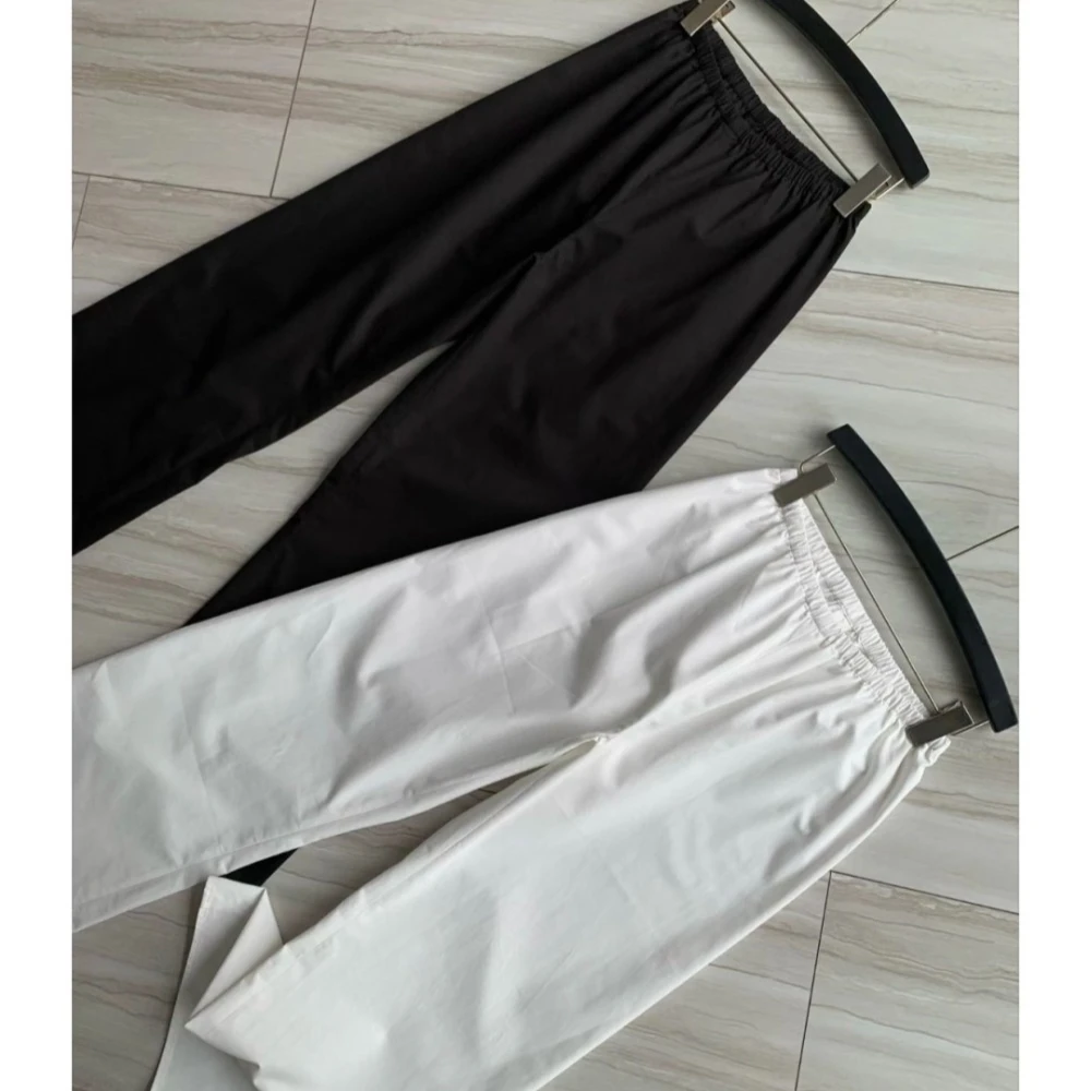 Summer New Basic Cotton Cashmere Casual Wide-Leg Pants