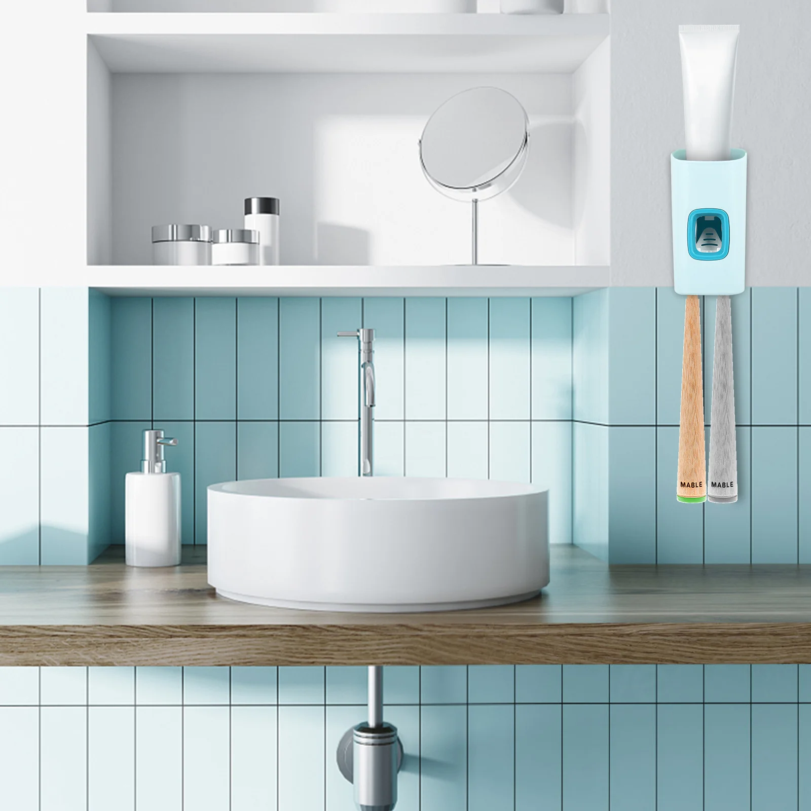 

1Pcs Toothpaste Dispenser Eco-Friendly ABS Material Bathroom Squeezer Stable Automatic Toothpaste Holder Convenient Easy Use