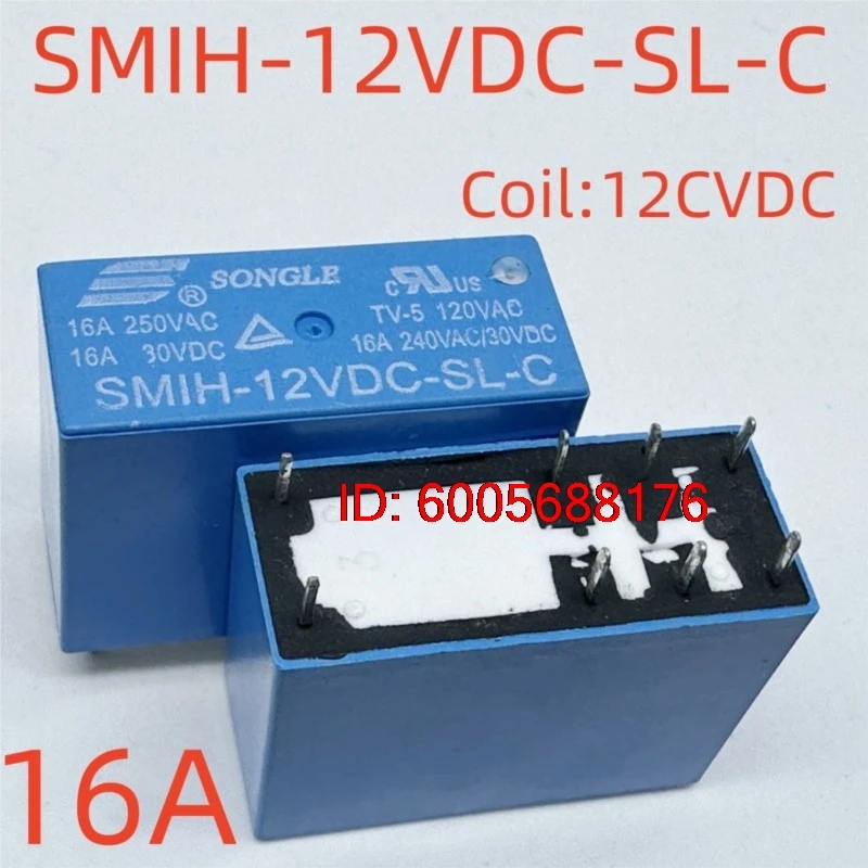 10PCS New SMIH-12VDC-SL-C ; (14FC8-16A) Relay 8pins
