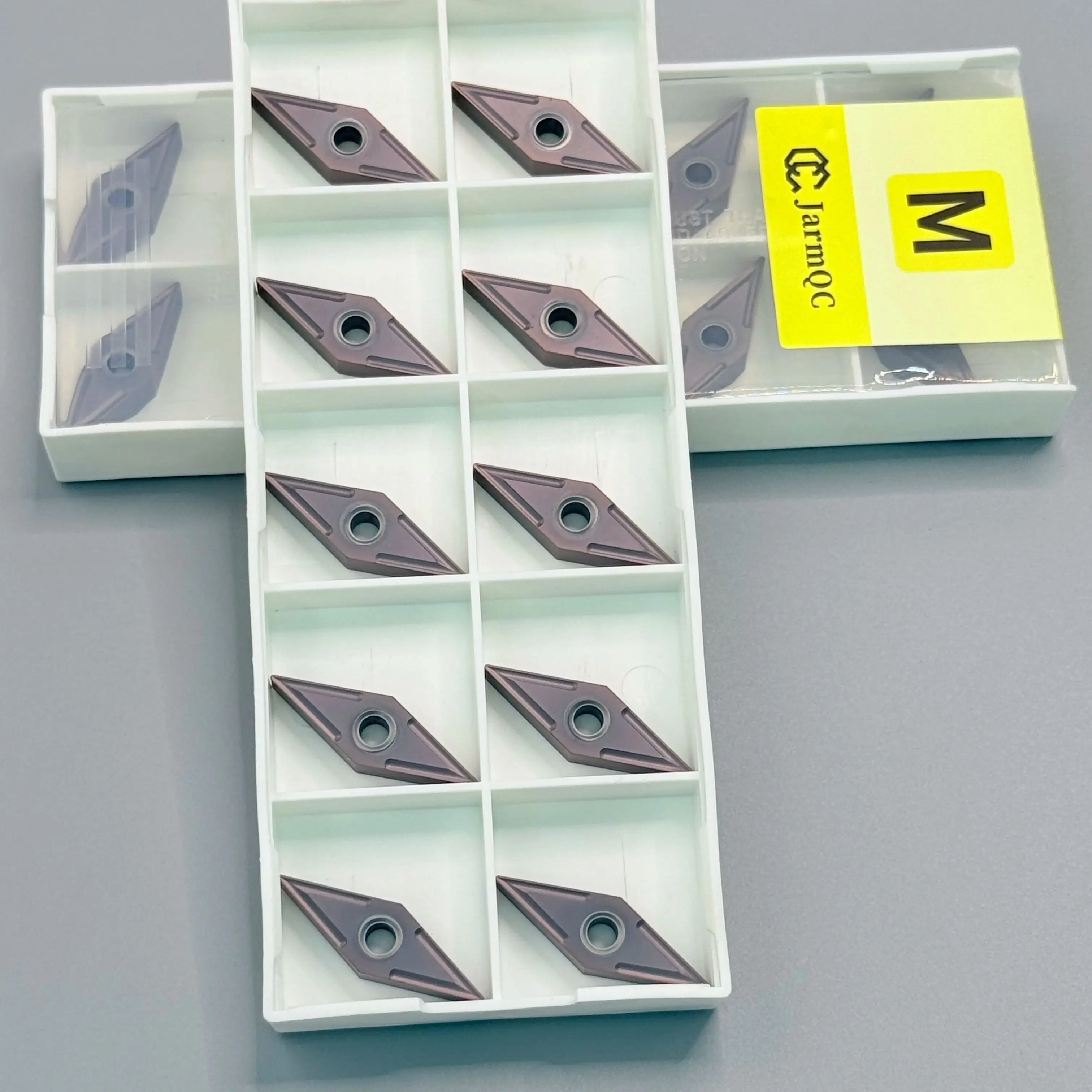 

JarmQC VNMG160404 VNMG160408 Carbide Inserts for Stainless Steel Machining PVD Coating CNC Blade Cutting Tool 10pcs