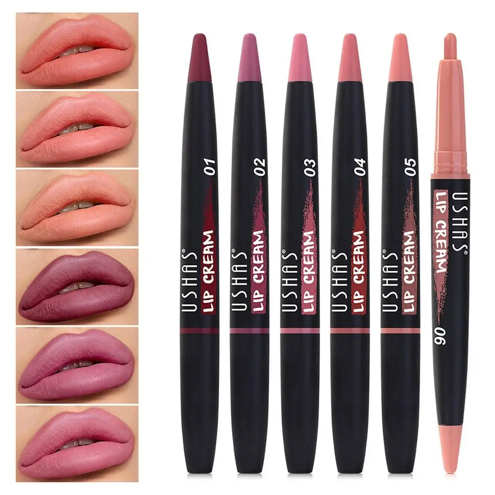 Velvet Lip Liner Lápis, Matte Batom Lápis, Caneta Lipliner, Natural Contorno Lip Linha