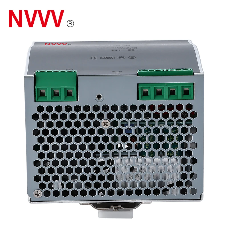 NVVV Single Output 480W Din Rail Switching Type Industrial Power Supply DC 24V 20A 48V 10A DR-480-48 DR-480-24