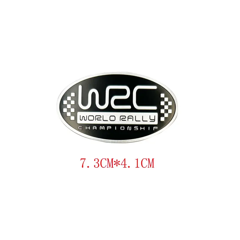 3D Aluminium Car Styling WRC World Rally Championship Universal Universal Adhesive Emblem Trunk Fender Badge Car Accessories