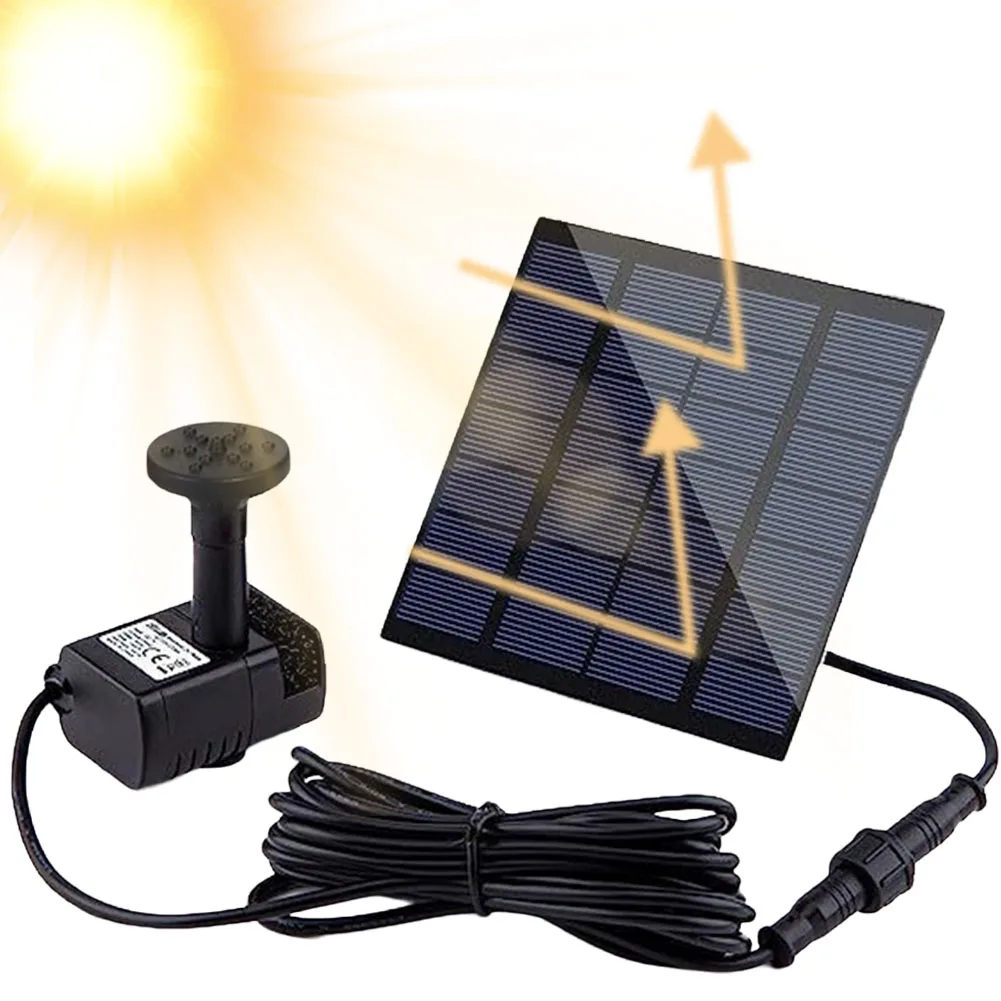 

1,4 Вт солнечный плавающий садовый фонтанный комплект с 7 насадками, регулируемый фонтанный насос для погружного бассейна, птичьей ванны, пруда, садового декора