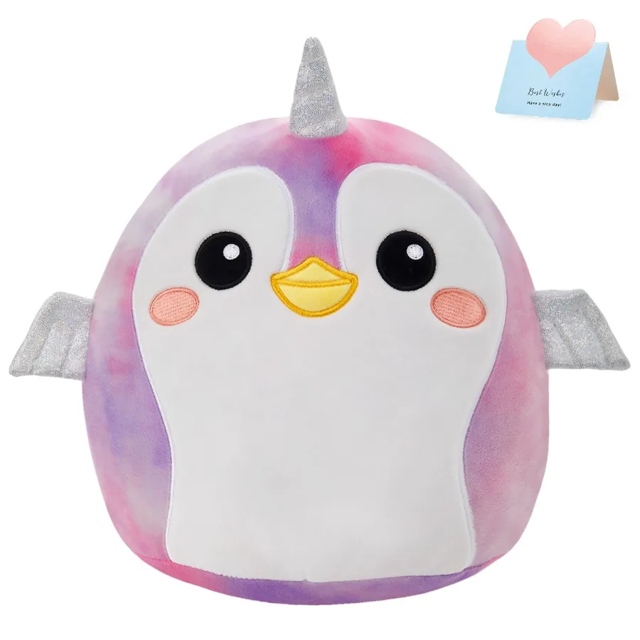 

30cm Pink Penguin Unicorn Doll Throw Pillows Super Soft Plush Animals for Girls Stuffed Toys Cute Cushion Lovely Gift for Girl