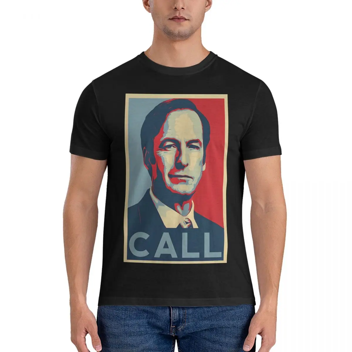 Handsome Men T Shirts B-Better Call Saul Amazing Tees Short Sleeve Crewneck T-Shirts 100% Cotton Original Clothing