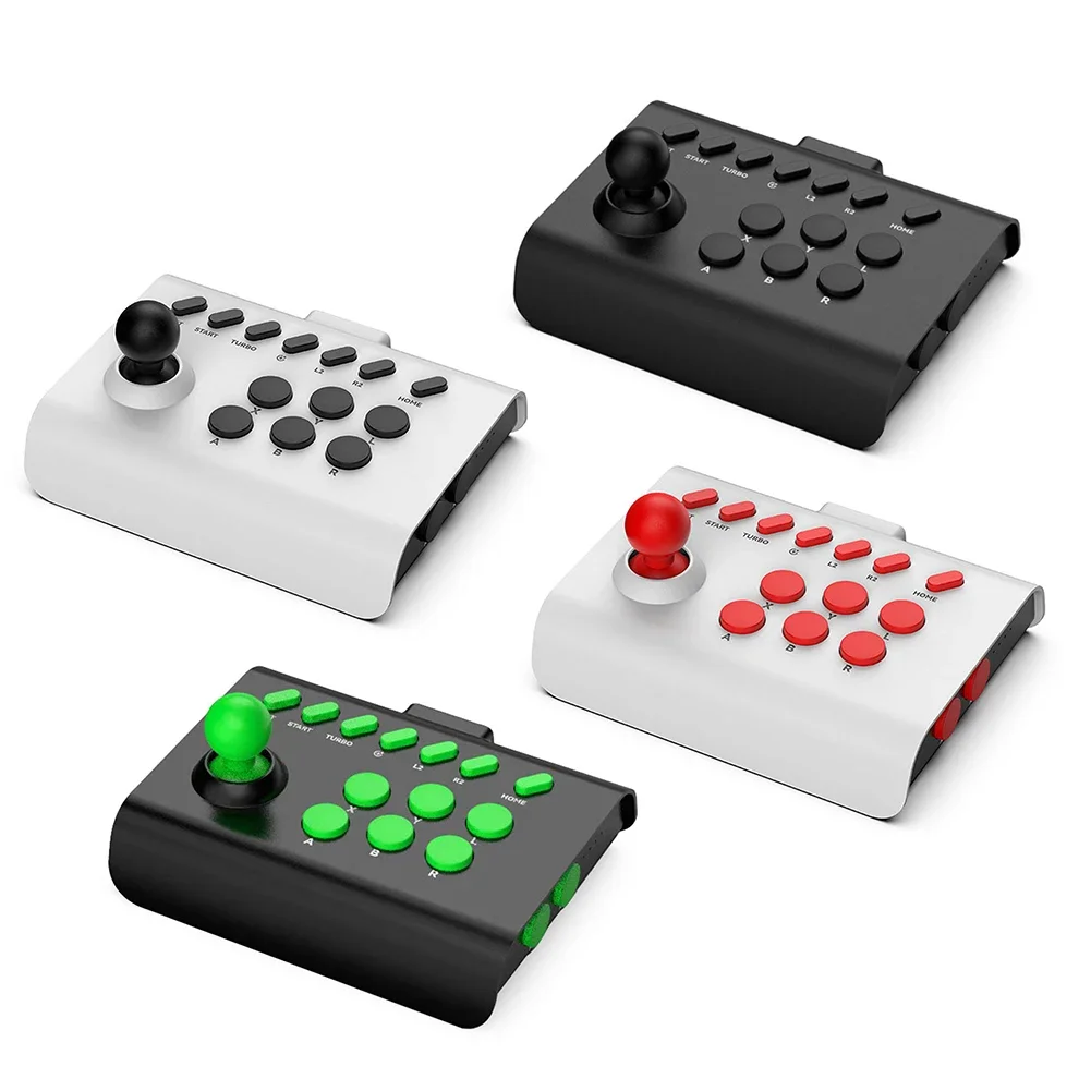 

For Switch PS4 PS3 6 In1 Retro Arcade Console Game Joystick Rocker 3 Connection Modes Wireless Bluetooth Wired Fight Controller