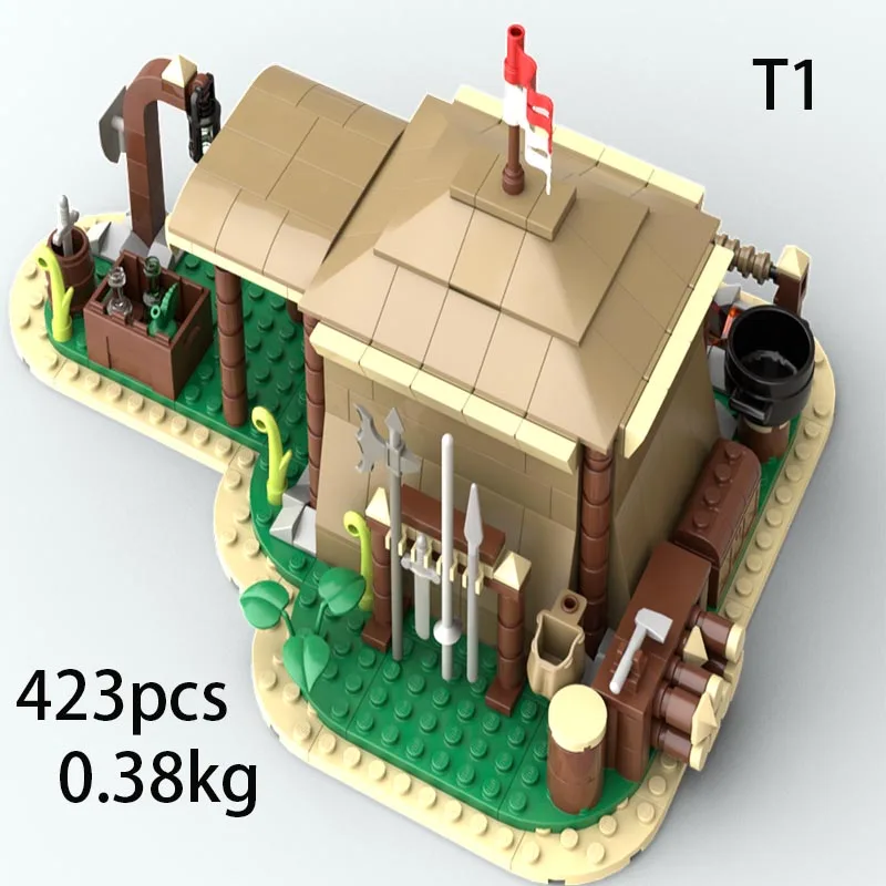 بقعة 423 قطعة تجميع الجسيمات الصغيرة اللبنات بناء نموذج خيمة القرون الوسطى اللعب #2