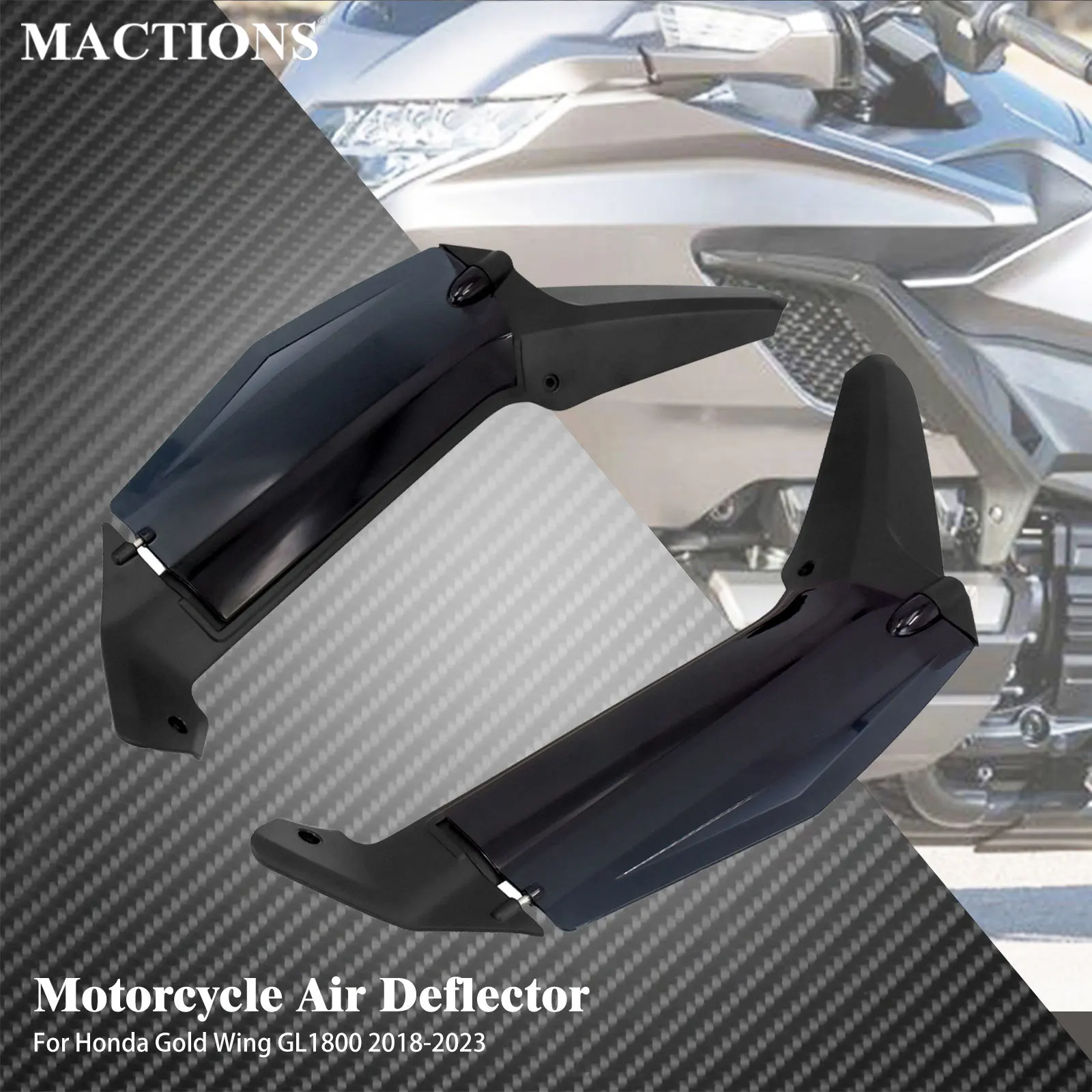 

Motorcycle Windshield Air Deflector Adjustable Side Wing ABS Fairing Deflector For Honda Gold Wing GL1800 GL1800D Tour 2018-2023