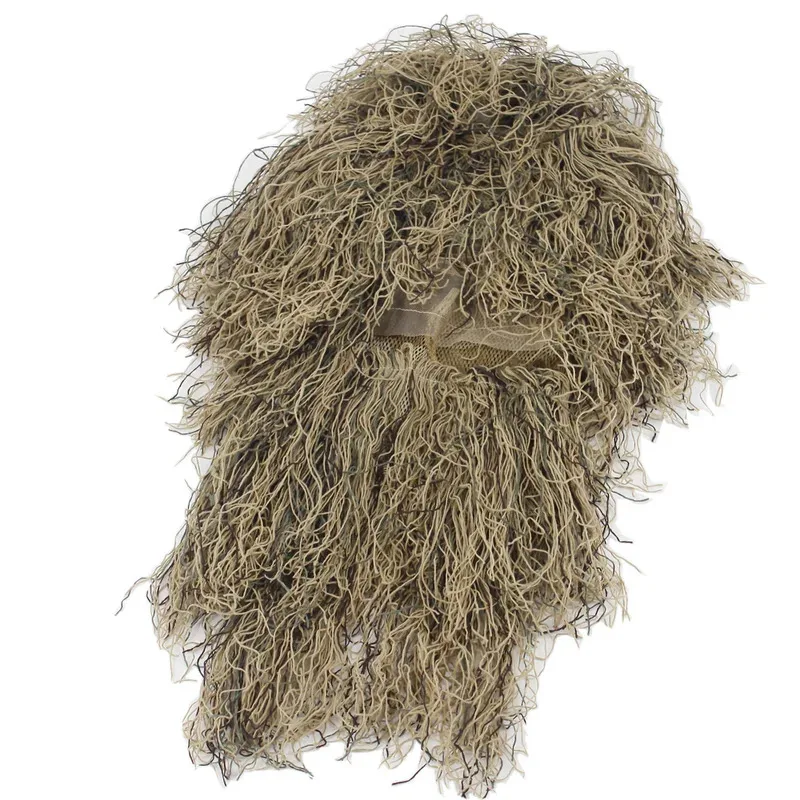 Capucha ghillie 3D camuflaje para caza - accesorio táctico multiuso - imagen 4