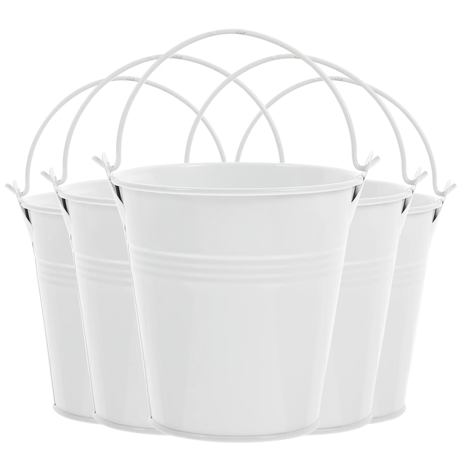 

5 Pcs Mini Succulent Planter Small Iron Flower Pot Lightweight Rustic Decor Plant Basket for Use Creative Metal