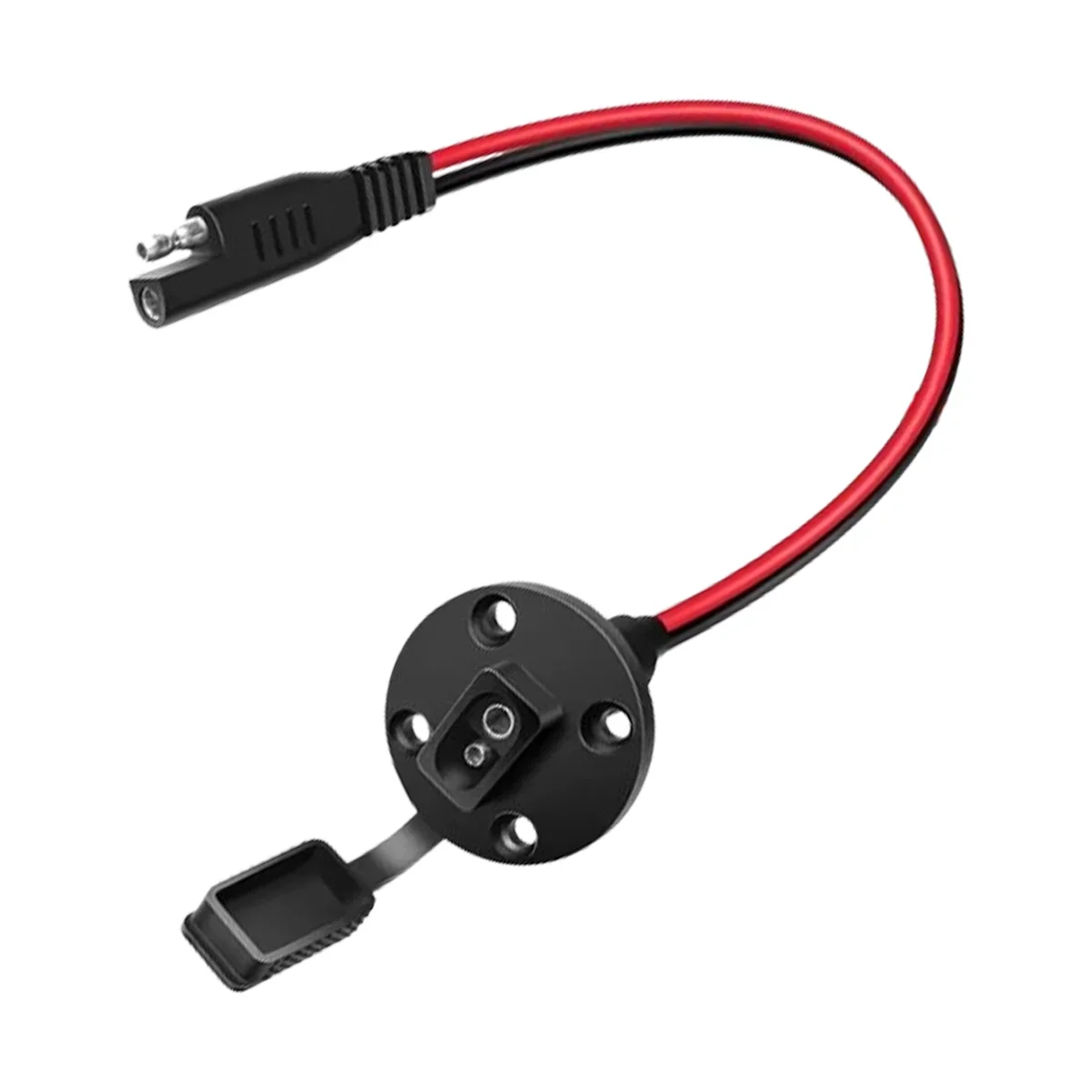 30cm 12AWG SAE Socket Cable Dustproof Cap Power Wire with Screw Port Panel Mount Universal Flush-Mountable Connector