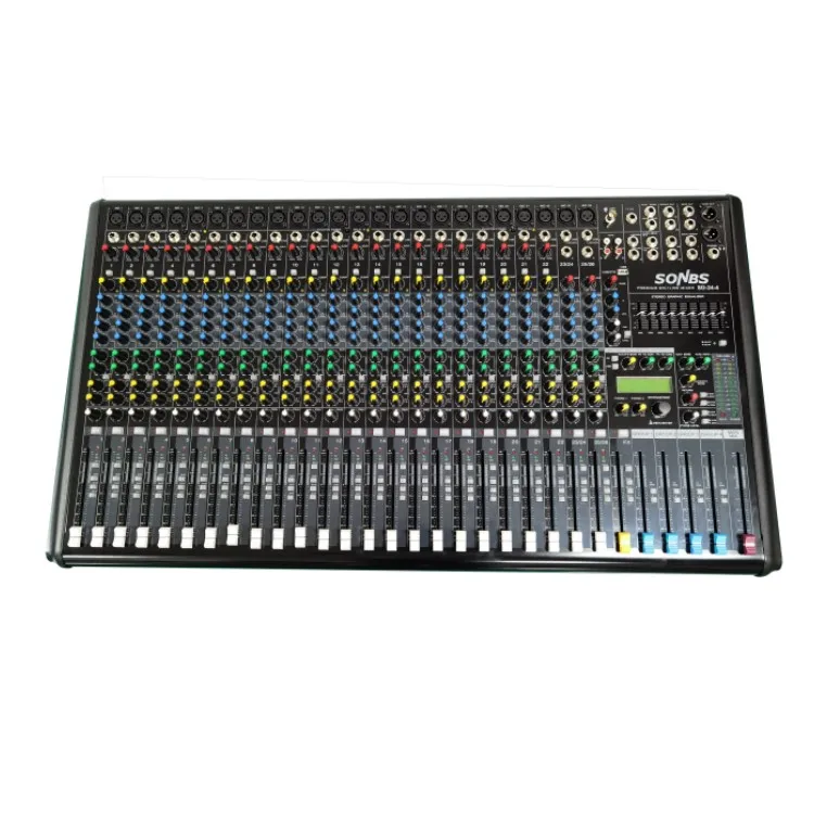 

phantom power effect independent monitoring USB bluetooth interface 4 groups of 24 channel mixer professional audio
