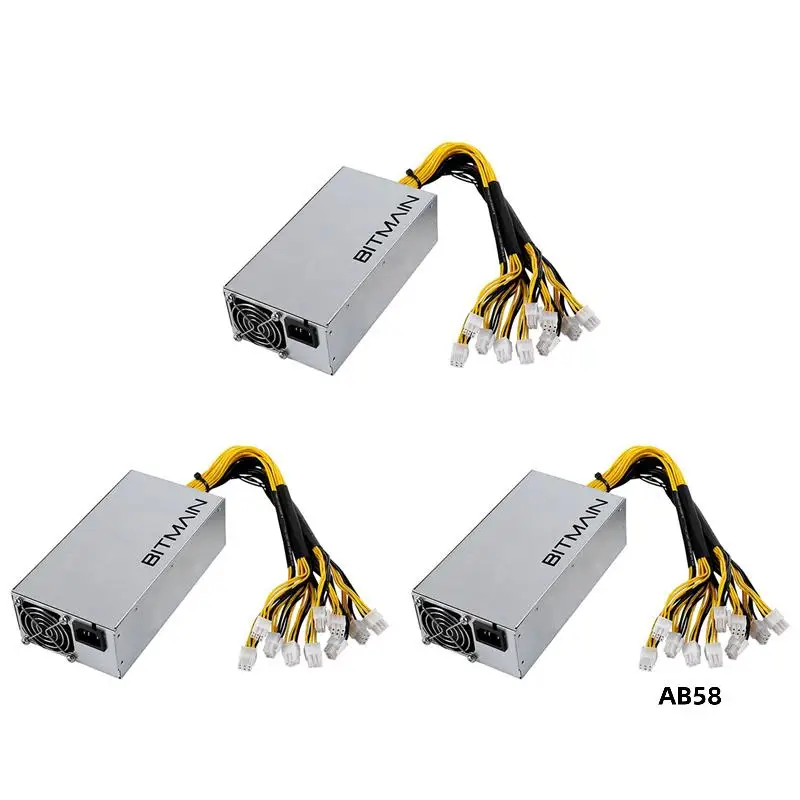3X APW7 1800W Netzteil Mining Netzteil für Bitmain Antminer S9/L3+/A6/A7/R4/S7/E9 mit 10X PCI-E 6Pin Anschlüssen