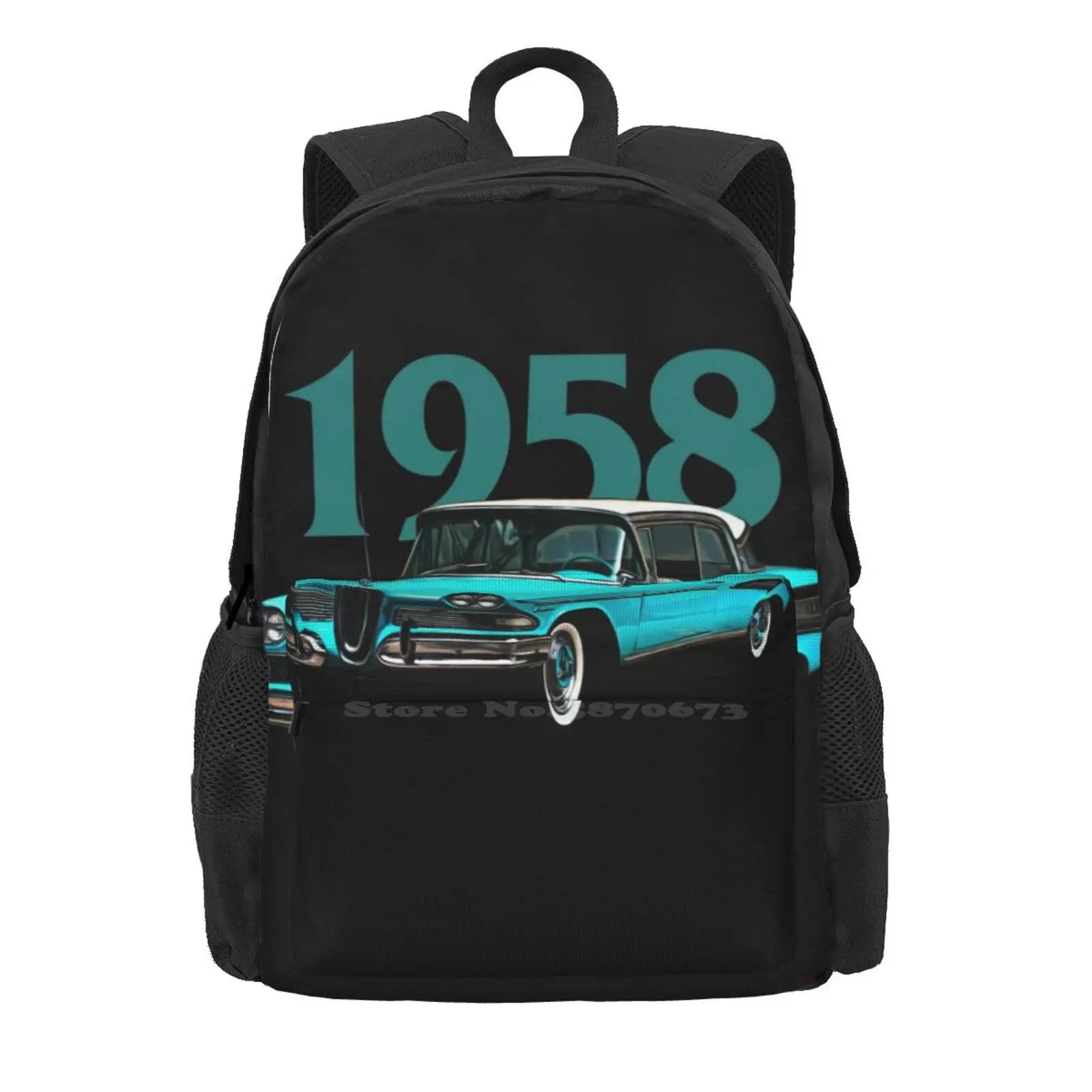 Untitled School Bag Big Capacity Backpack Laptop 15 Inch Edsel 1958 1960 1959 Ranger Stencil Logo Car American Muscle Classic