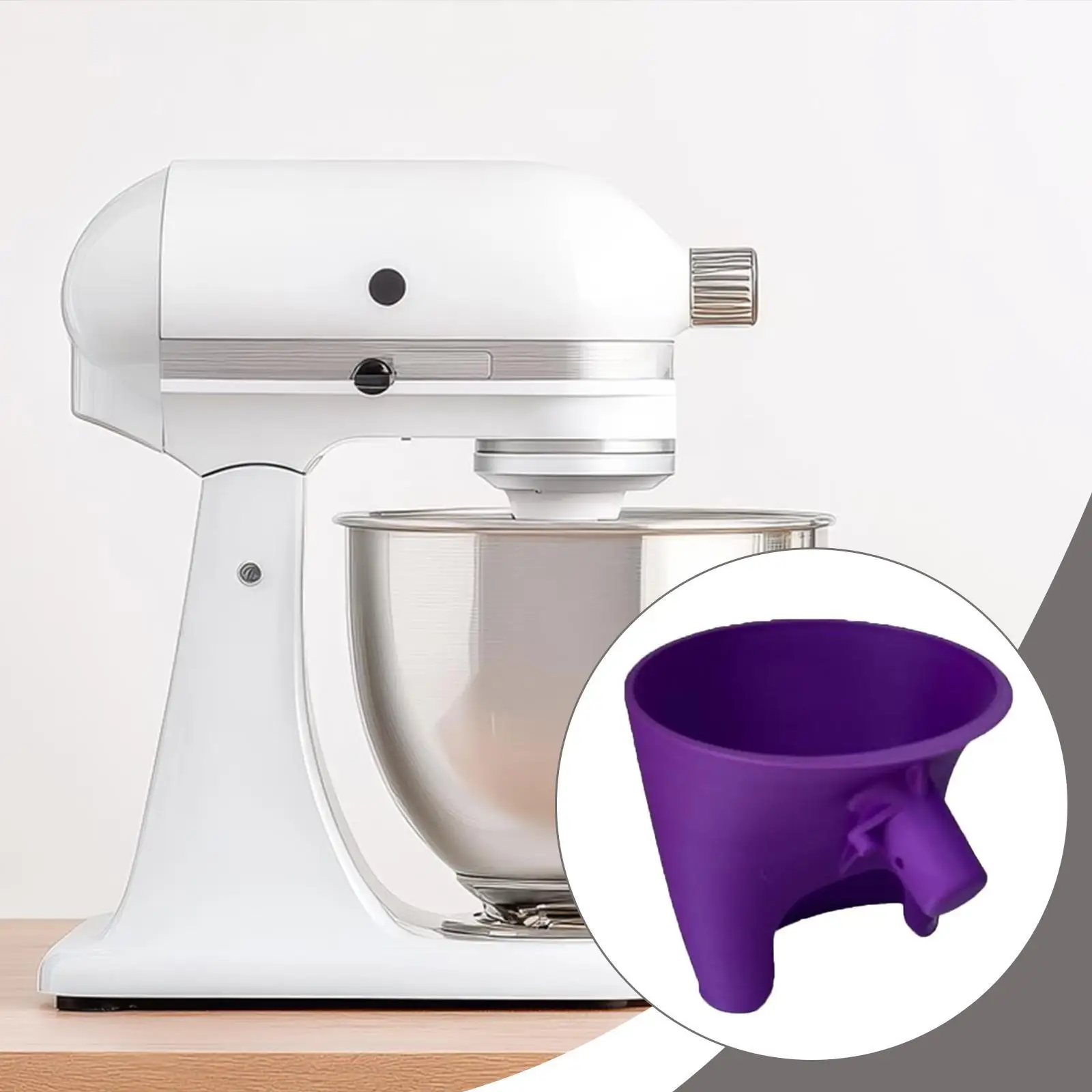 Flour Funnel Easy Clean Gift for Bakers Enables Guided Pouring Kitchen Accessories Lightweight Versatile Stand Mixer Attachment
