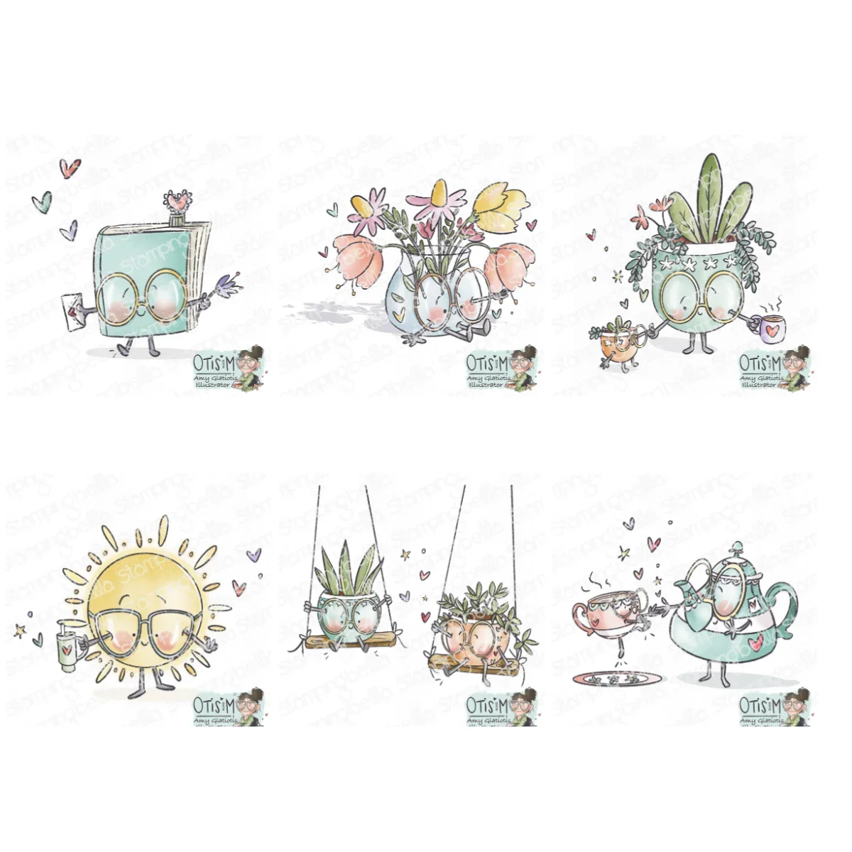 New Sunshine Potted Plant Teapot Book Clear Stamps For DIY Scrapbook Embossed Make Paper Card Album Craft Template Supplies