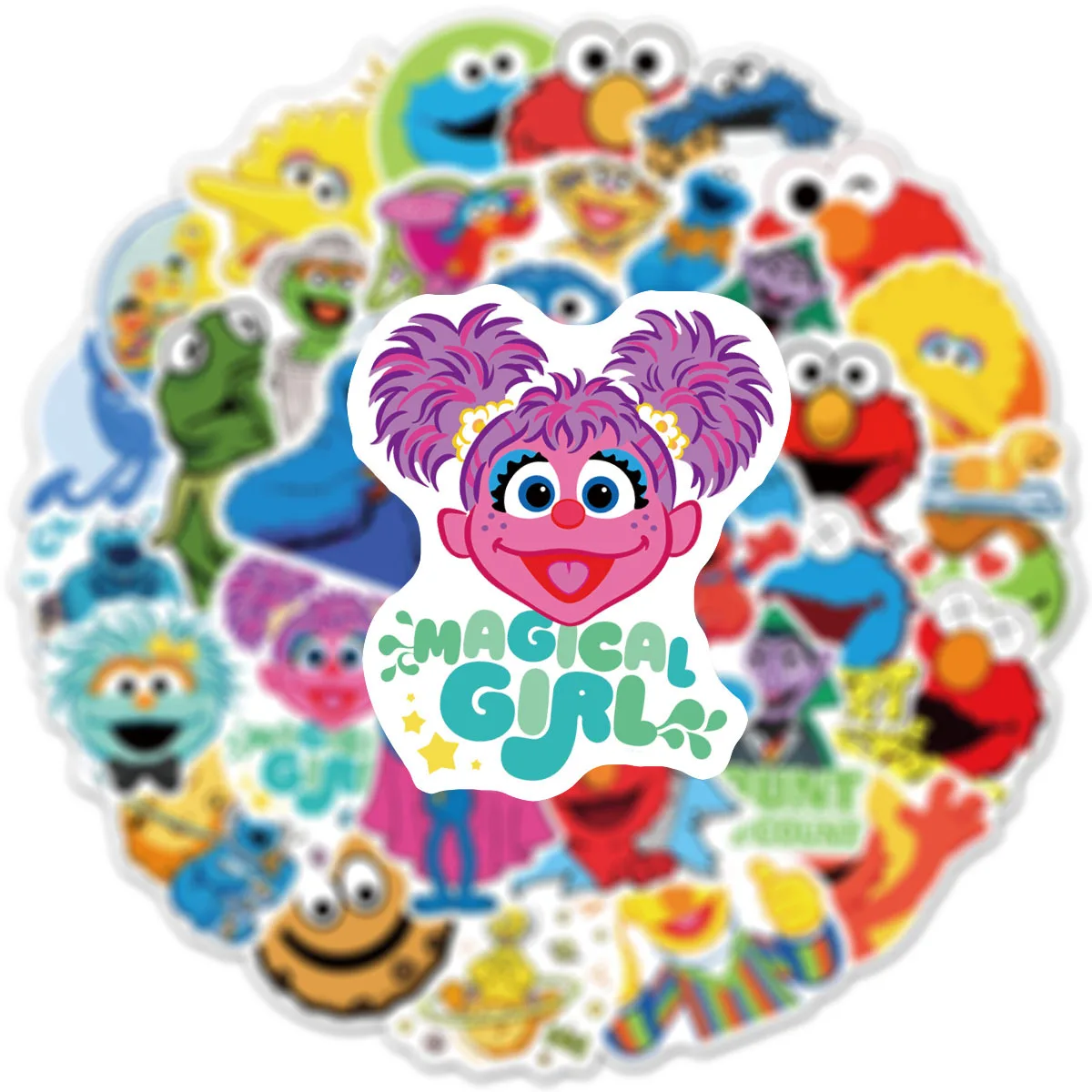 55PCS Sesame Street Stickers Decals for Phone Laptop Notebook Suitcase Guitar DIY Cartoon Aesthetic Stickers image 5