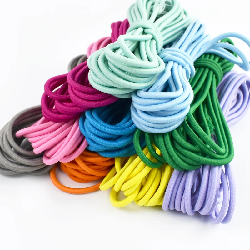 

5-50Meters 4mm Diameter Elastic Ropes Decor Headband Stretch Rubber Cord By Meters Apparel Belt Bungee Cord Sewing Supplies