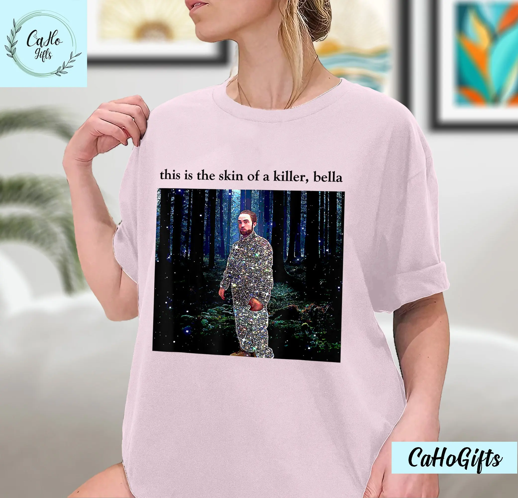 Dit is de huid van een moordenaar bella T-shirt Robert Pattinson Twitlight film Edward Cullens sweatshirt