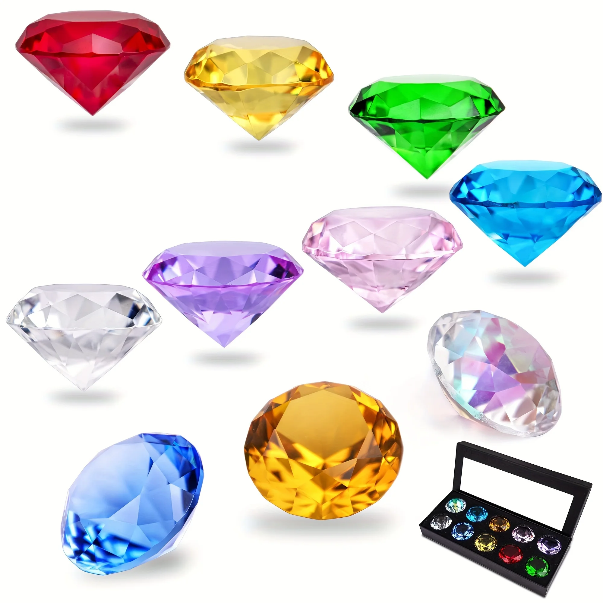 

10 pieces of multi-color 40 diamonds