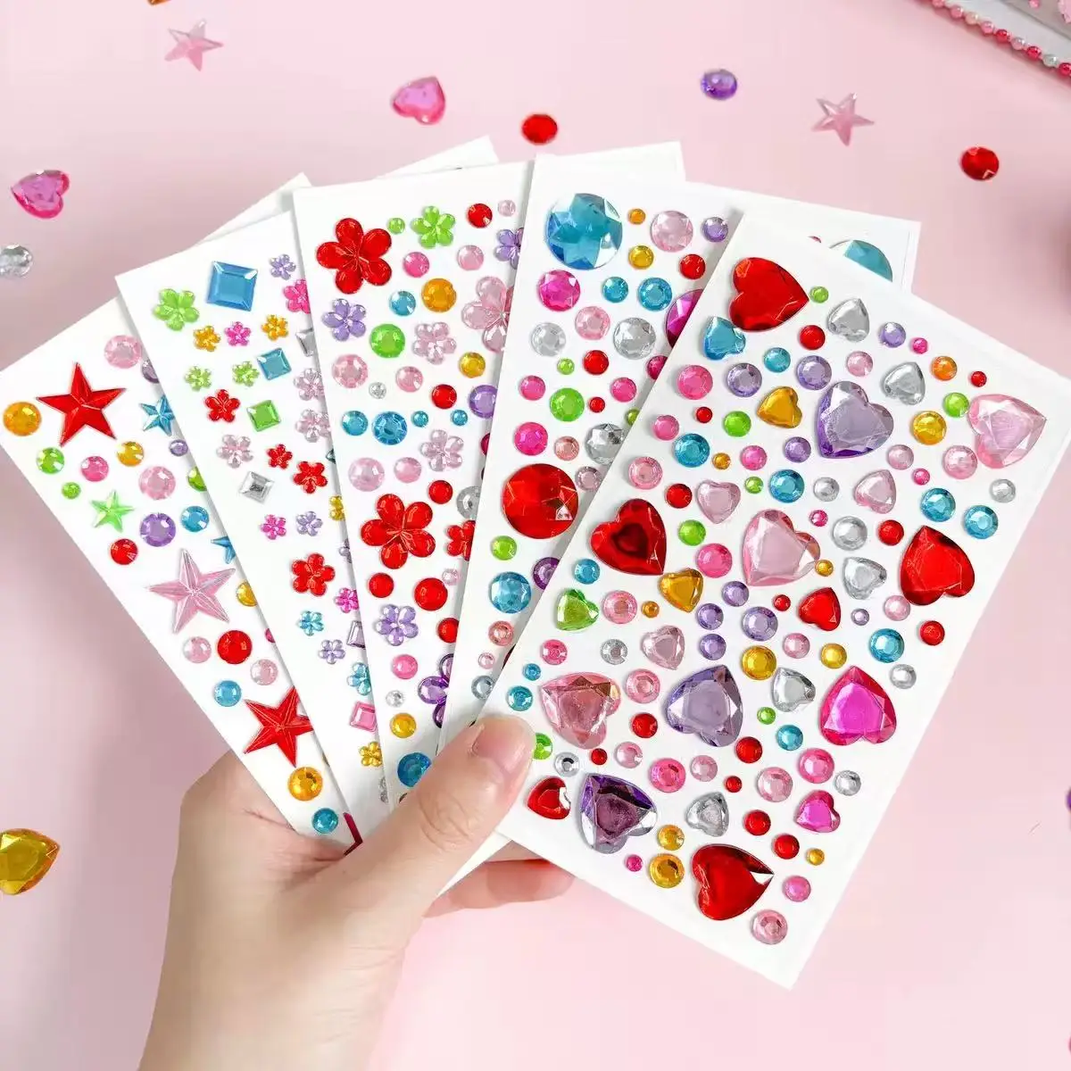 colorful diamond mini sticker accessories DIY acrylic three-dimensional decoration children's and students'Aesthetic Stationer