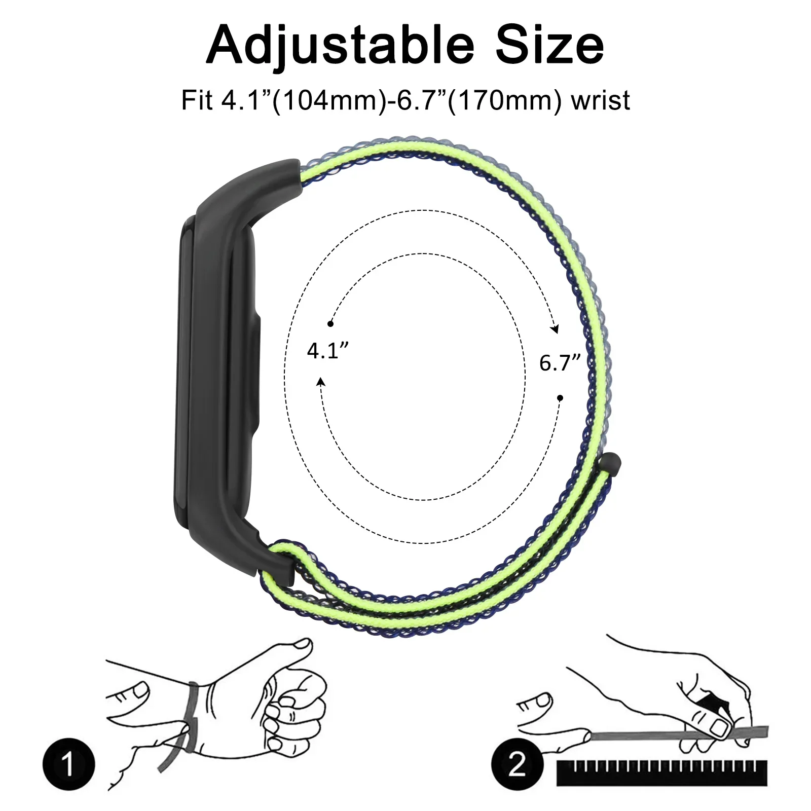 Ремешок нейлоновый для Xiaomi Mi Band 6 Amazfit Band 5, спортивный браслет для наручных часов Solo Loop, сменный Браслет для Mi Band 5 4 3