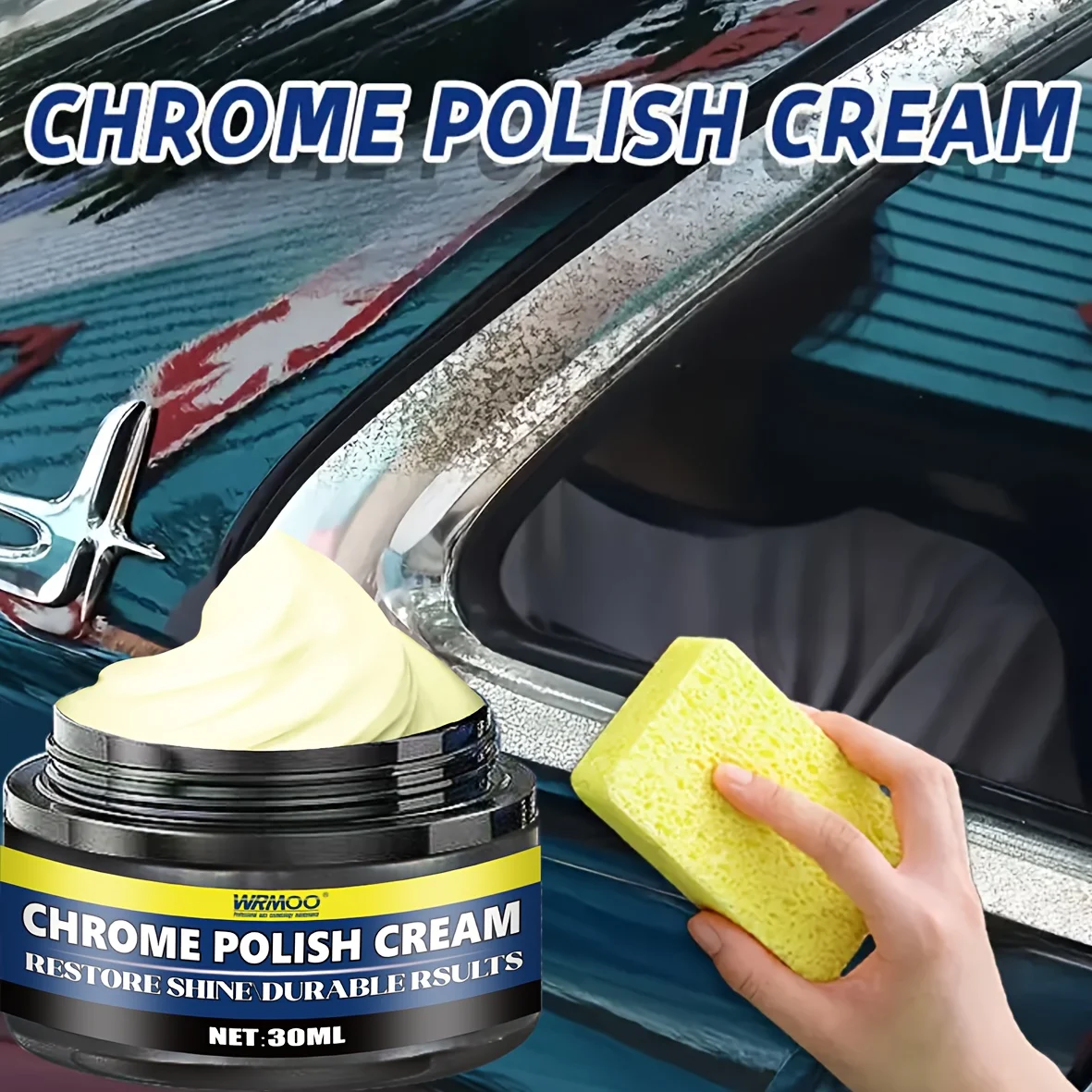 

Автомобильный хромированный крем для полировки и восстановления - для дверных ручек, окон, колес, хромированная обработка и обслуживание - полировка