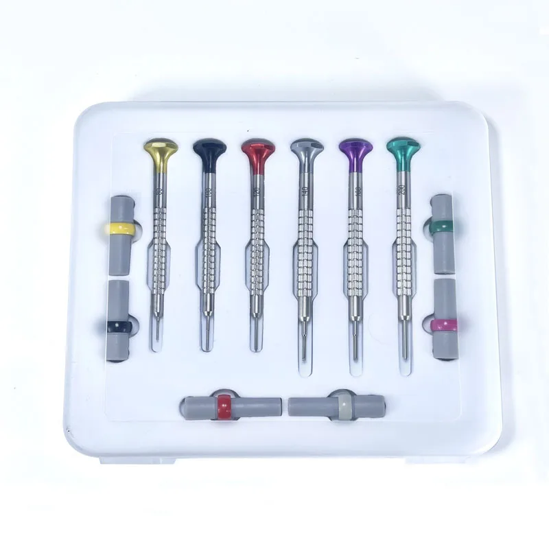 

Противоскользящие отвертки из нержавеющей стали KWONG YUEN с шарикоподшипником для часовщиков NH35, инструменты для ремонта часов с 6 запасными лезвиями