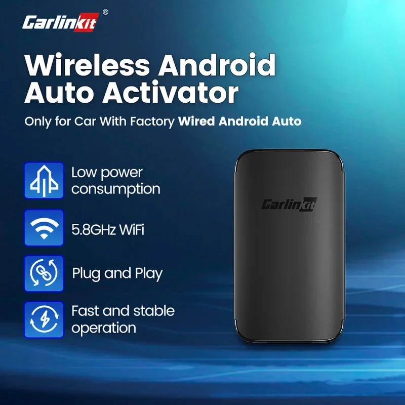 Carlinkit New Android Auto Wireless Adapter Smart Ai Box Plug And Play Bluetooth WiFi Auto Connect For Wired Android Auto Cars