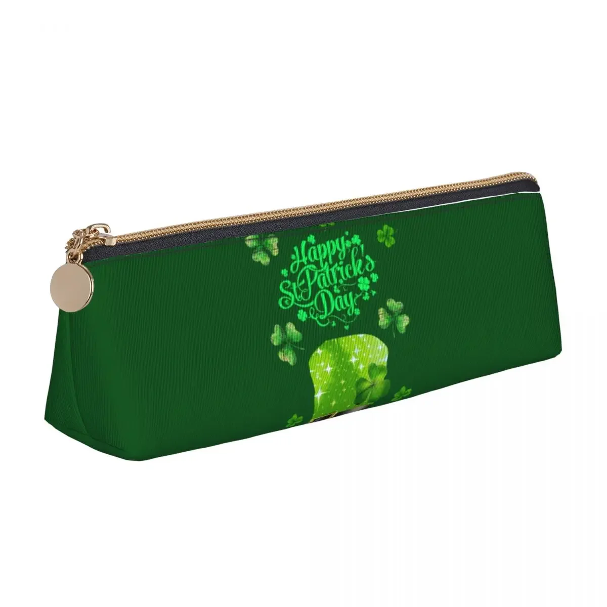 St Patricks Day Pencil Case Green Hat Boy Girl Cute Pen Box Graphic School Pencil Cases Stationery Organizer Birthday Present