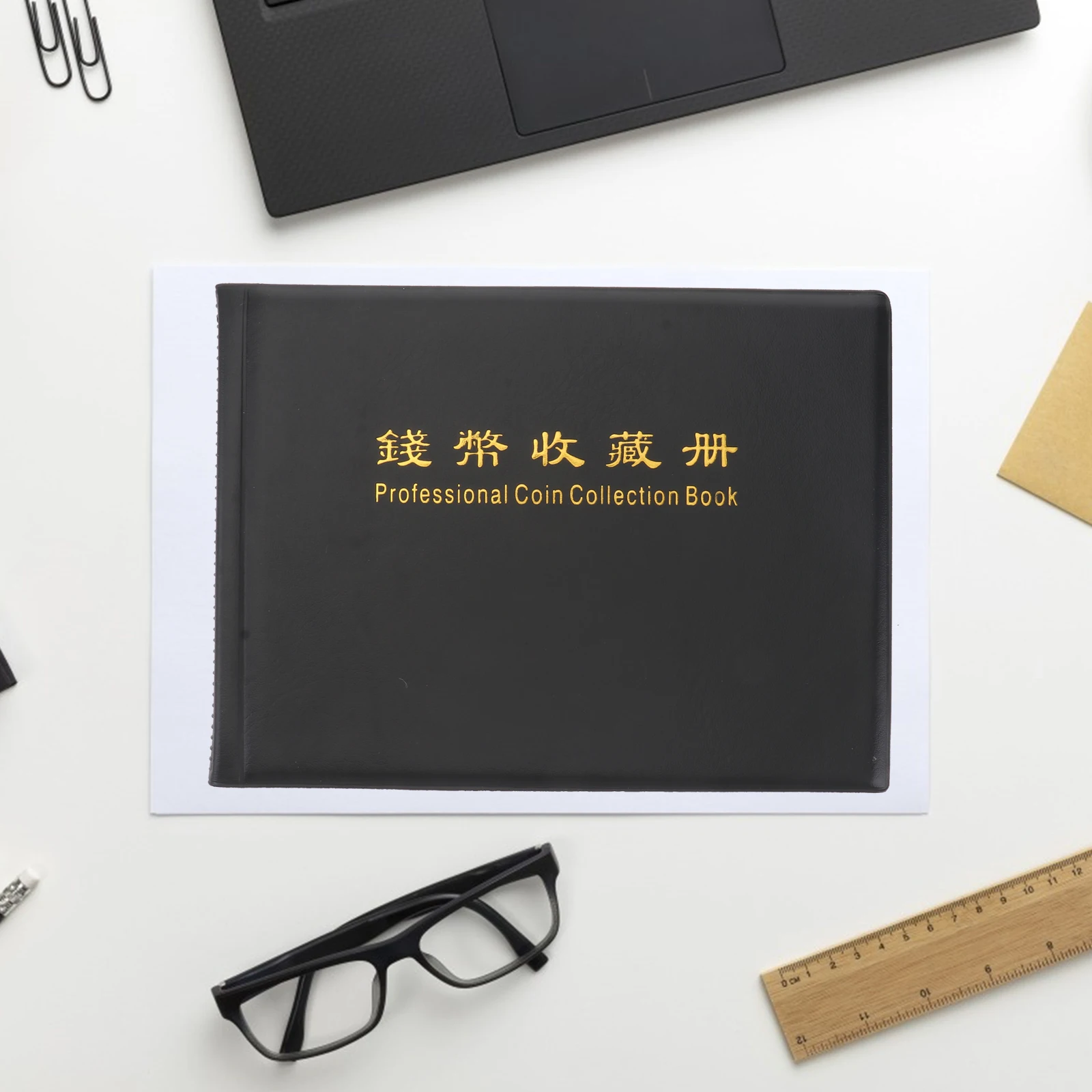 240 Coin Collectors Album Portable Black Coin Collection Book Transparent Pocket Holder Storage Display Suitable for Caps Tokens