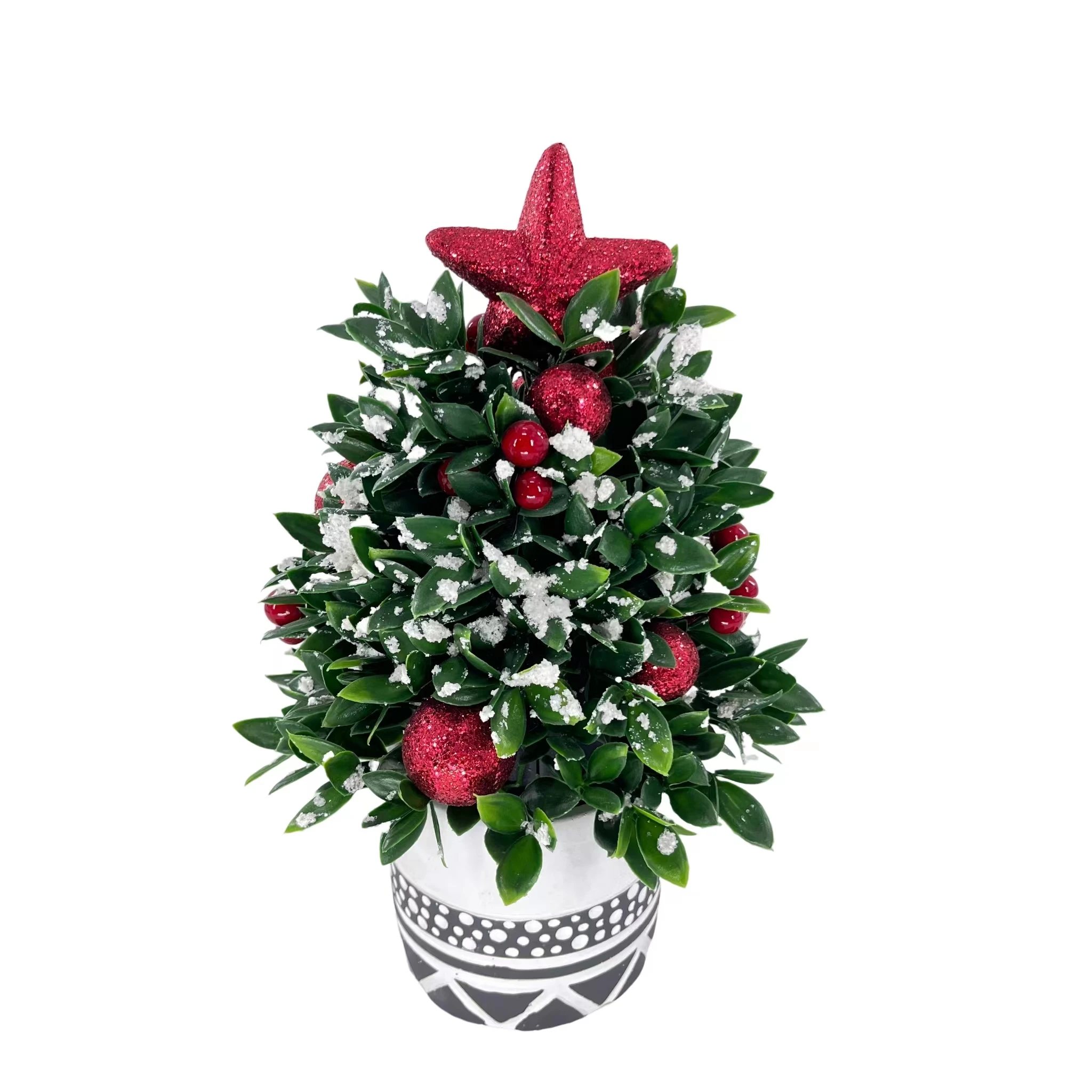 

2022 Shiny Christmas Tree Mini Artificial Xmas Tree Potted Desktop Ornament New Year Party Christmas Gift Mall Home Decor