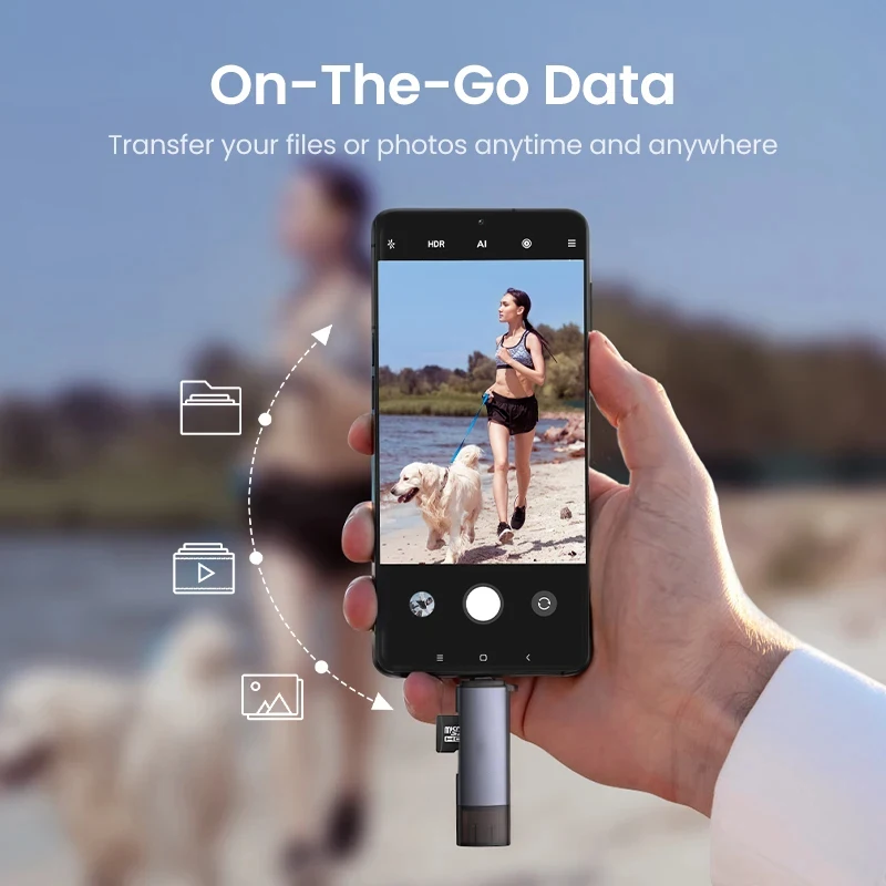 Устройство чтения карт USB3.0 и USB C к SD MicroSD TF Thunderbolt 3 для ПК Аксессуары для ноутбуков Устройство чтения карт памяти Адаптер SD-карты