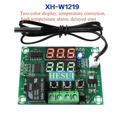 XH-W1219 çift ekran dijital termostat yüksek hassasiyetli sıcaklık kontrol anahtarı kontrol doğruluğu 0.1