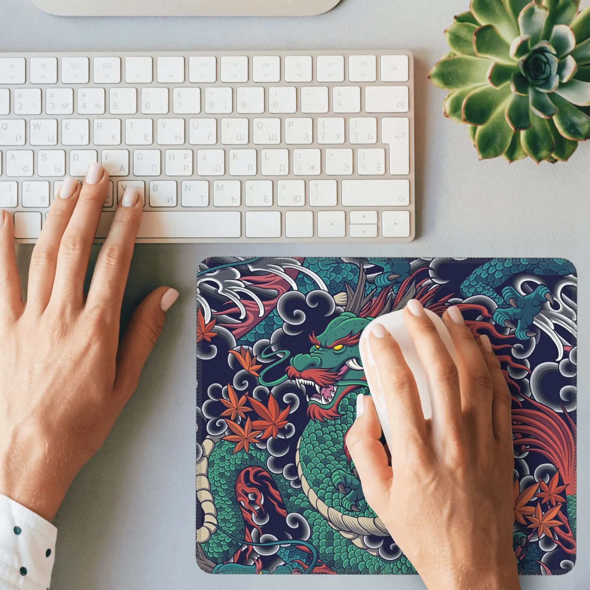 Коврик для мыши с рисунком мифического дракона, компьютерная клавиатура, коврик для мыши, геймерский коврик для ноутбука, офисные аксессуары, настольные коврики