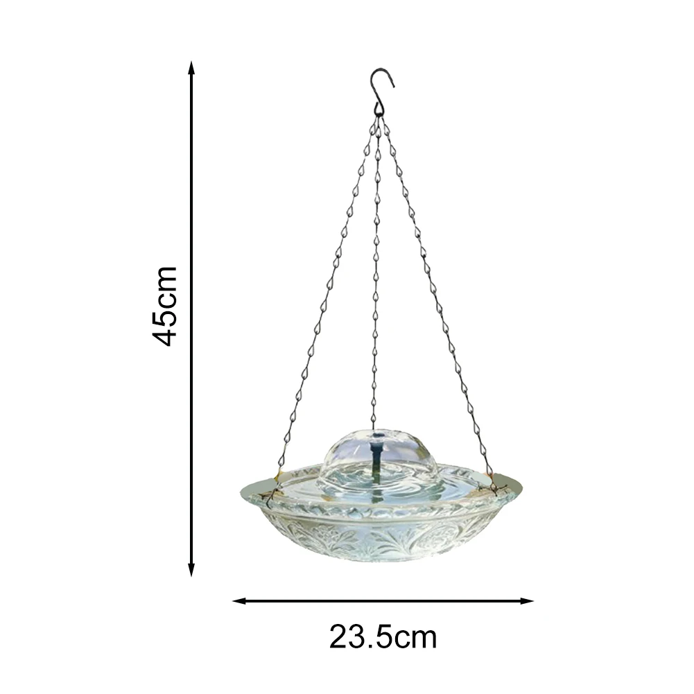 USB Powered Bird Bath with Angled Fountain Design and Open Shallow Basin to Support Feeding and Bathing Behavior Simultaneously view 5