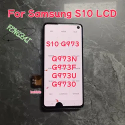 삼성 갤럭시 S10 용 Amoled LCD 디스플레이, 터치 스크린 디지타이저 어셈블리, 블랙 도트 포함, S10 G973F/DS G973U G973 SM-G973