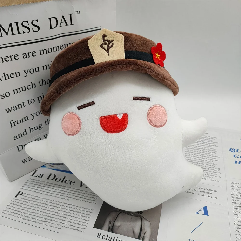 27Cm Genshin Impact Hu Tao Ghost Hat Plushie Speelgoedspel Personage Gevulde Pop Zacht Slaapkussen Fans Collectie Voor Meisjes Cadeau