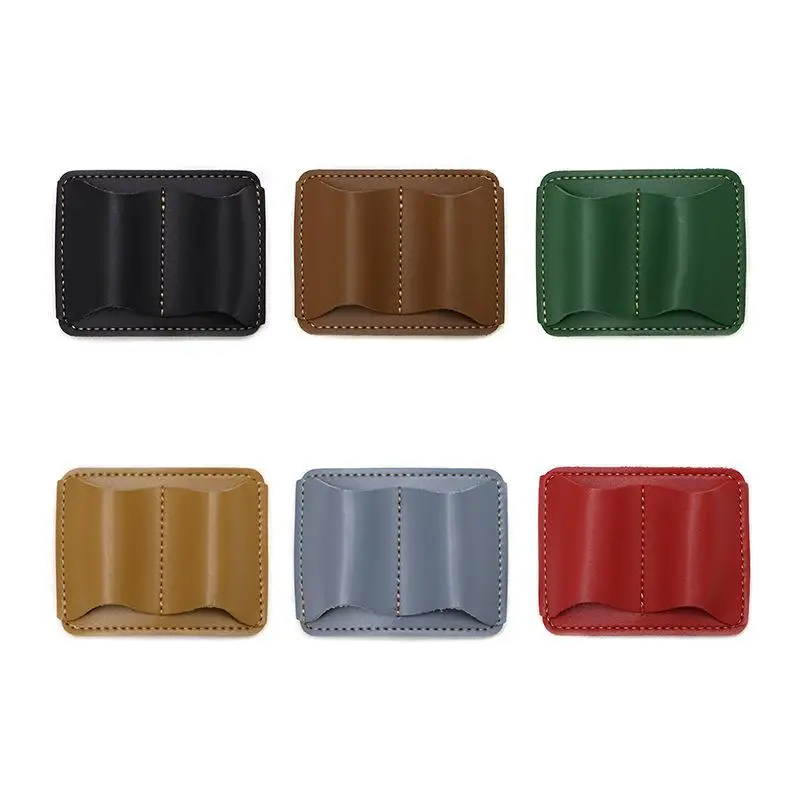Retro Desktop Pen Holder with Sturdy Stainless Clip Portable Pencil Storage for Travel Notebook Home Office Organization