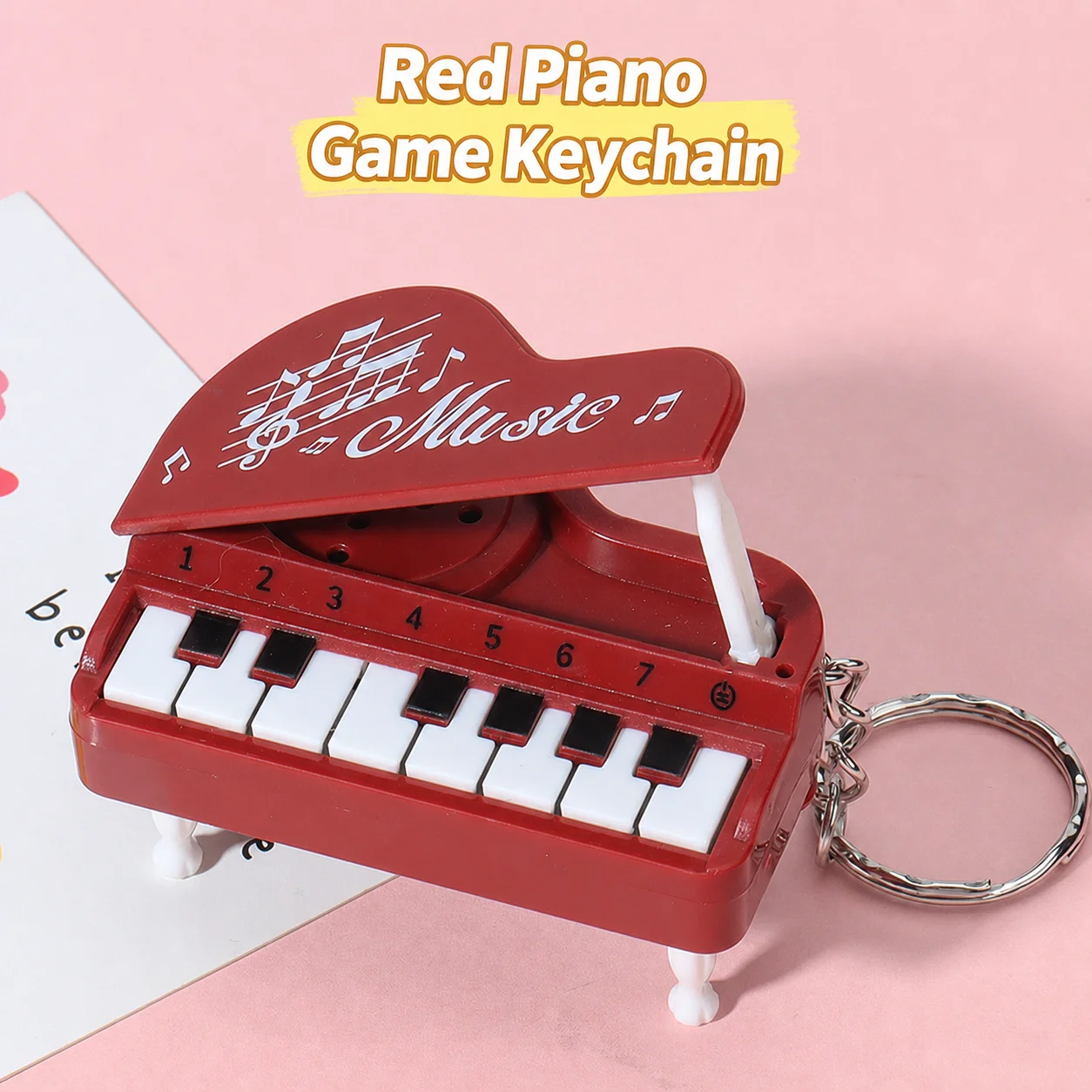 Musical Game Keychain  Mini  Piano Keychain Educational  Keychain Educational Piano Pendant For Kids Play Bag Early
