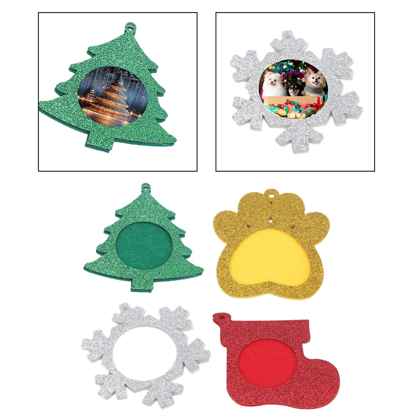 Christmas Photo Frame Ornament Christmas Tree Decoration for Party