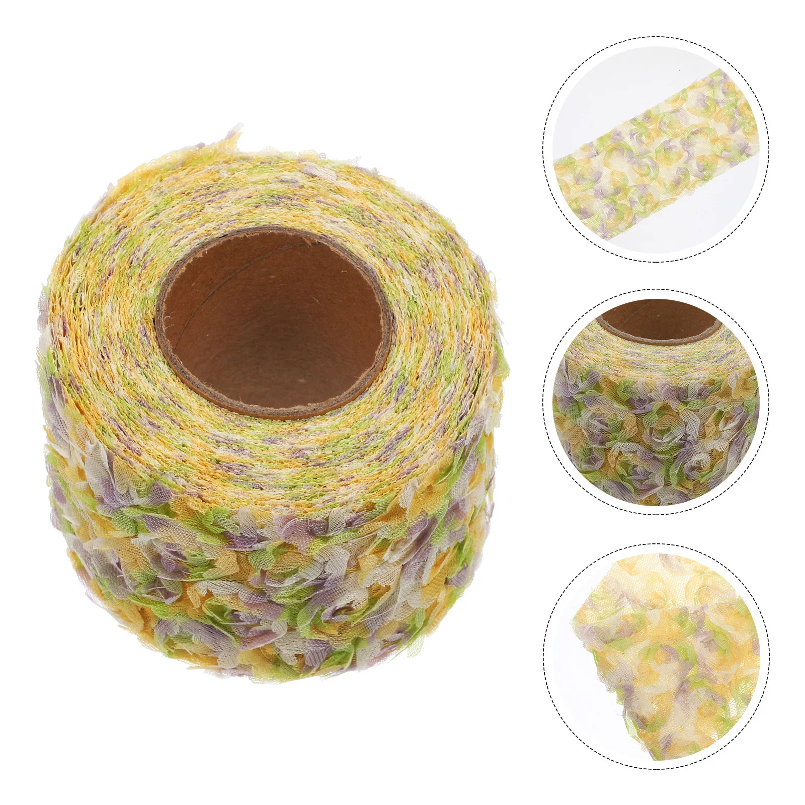 

Colorful Small Rose Embroidered Mesh Fabric Creative Floral DIY Garment Decoration Embroidery Trim for Clothing Costume Making