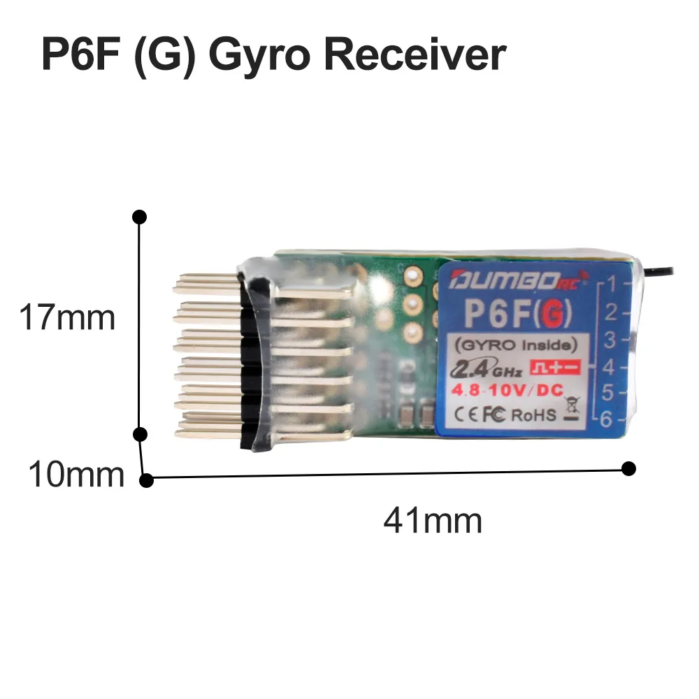 DUMBORC X6F/X6FG/P6DC/X6DCG 2.4G 6CH Radio Control Systeem Ontvanger voor X4 X5 X6 X6P Zender RC Auto Boot Afstandsbediening