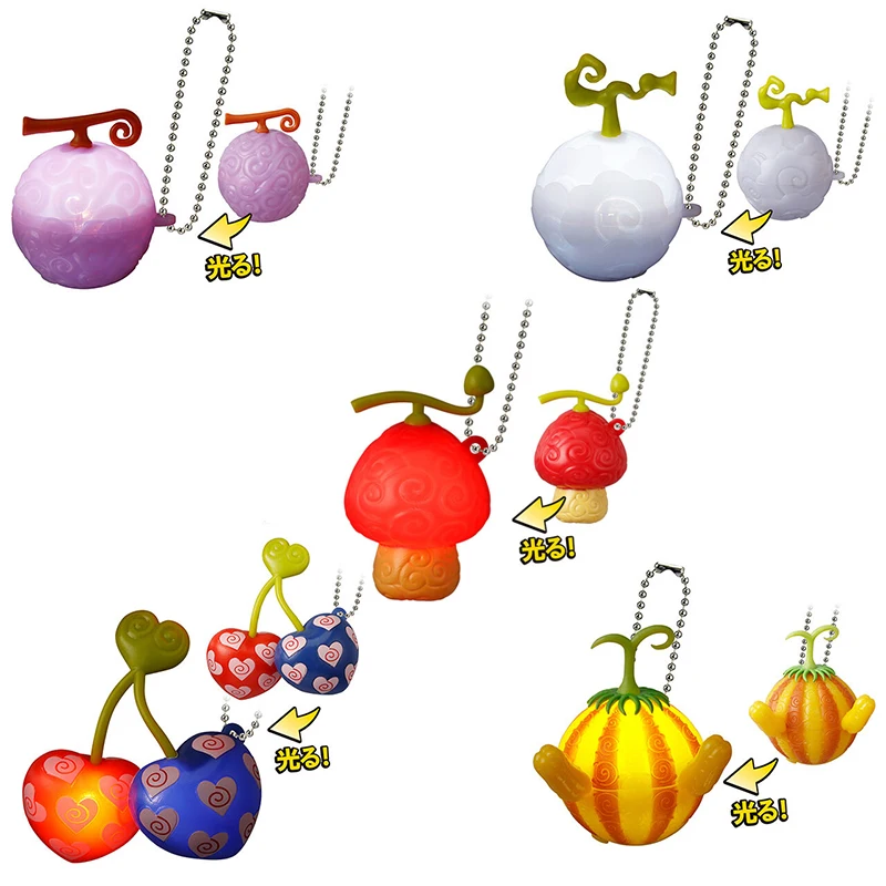 Bandai Genuine One Piece Gashapon Toys Devil Fruit Styling Luminous Pendant Series Anime Figure Model Decoration Creative Gifts