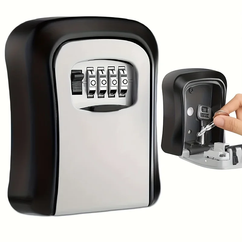 wall mount key armazenamento secret box organizador digit combination senha codigo de seguranca lock no key home safe 01