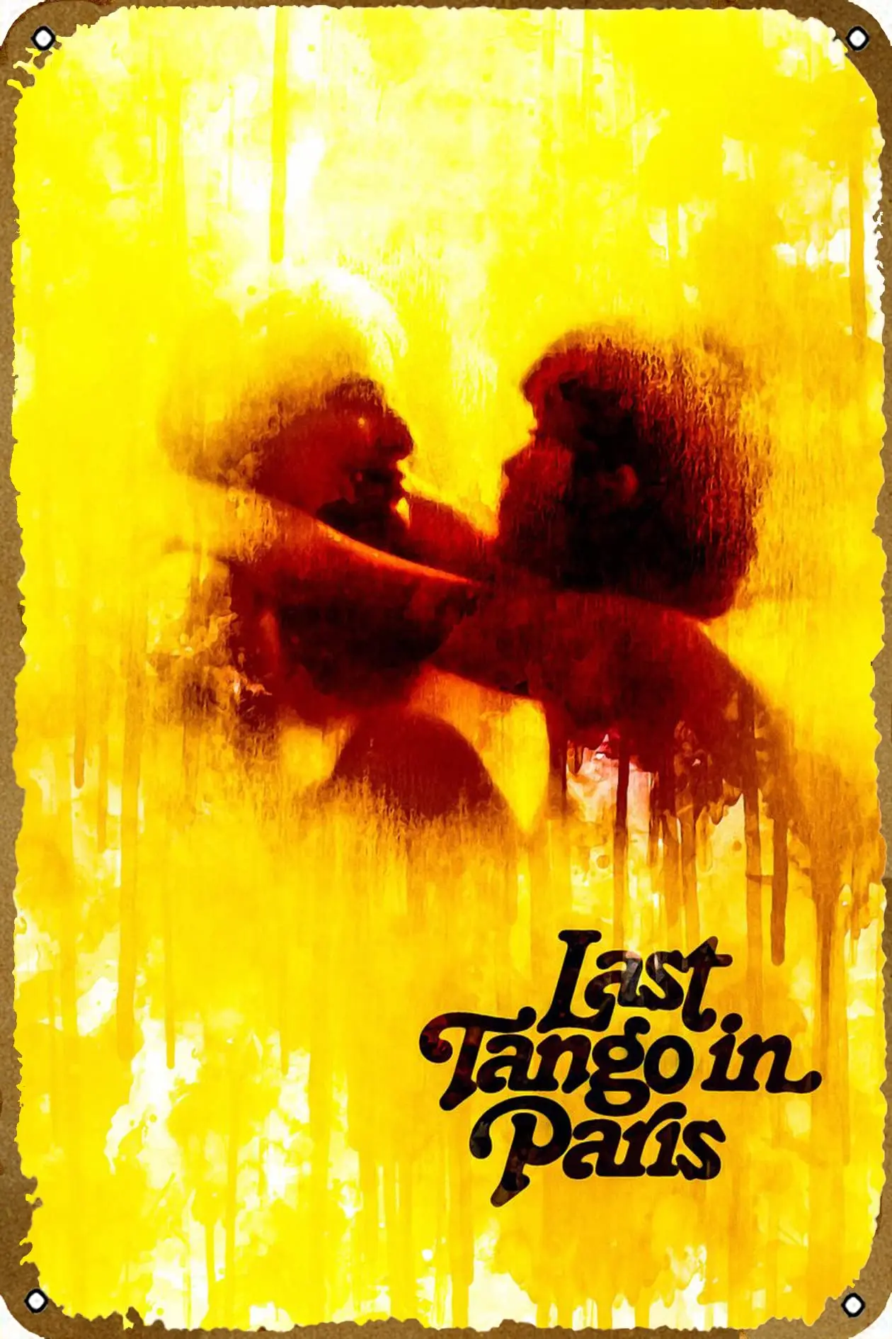 Last Tango In Paris 2 Movie Tin Sign Vintage Metal Sign for Men Women Plaque Wall Decor for Bar Pub Home Cafe 8x12 Inch